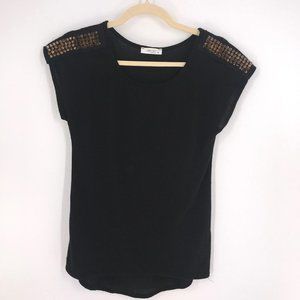 POETRY CLOTHING BLACK SLEEVELESS‎ BLOUSE